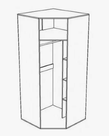 Шкаф угловой Вегас, Венге/Белый глянец 