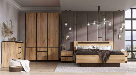 Стеллаж 3 ящика Бостон, дуб Вотан 