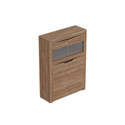 Шкаф двухдверный низкий Соренто, Дуб стирлинг 