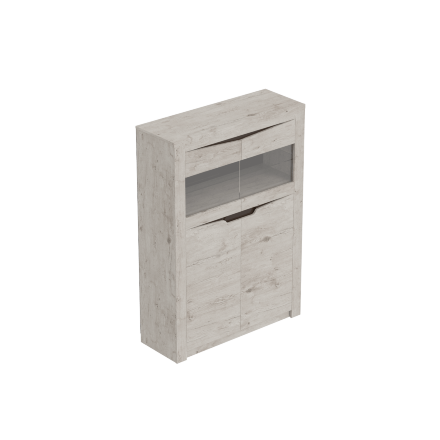 Шкаф двухдверный низкий Соренто, Дуб стирлинг 