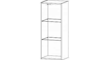 Шкаф со стеклом Даллас, Цемент темный/дуб вотан 